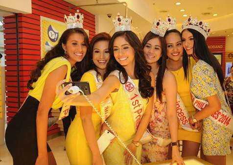 Miss World Philippines 2014 winners visit Sun Cellular Flagship Store