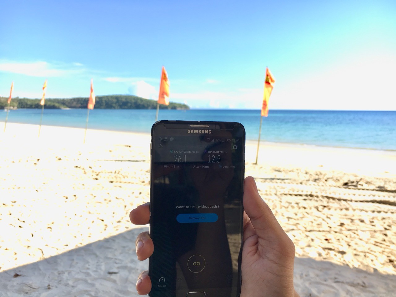 Speeds of between 20 to 40 Mbps have been recorded in Gumasa, Sarangani after Smart recently fired up LTE-A in the area.