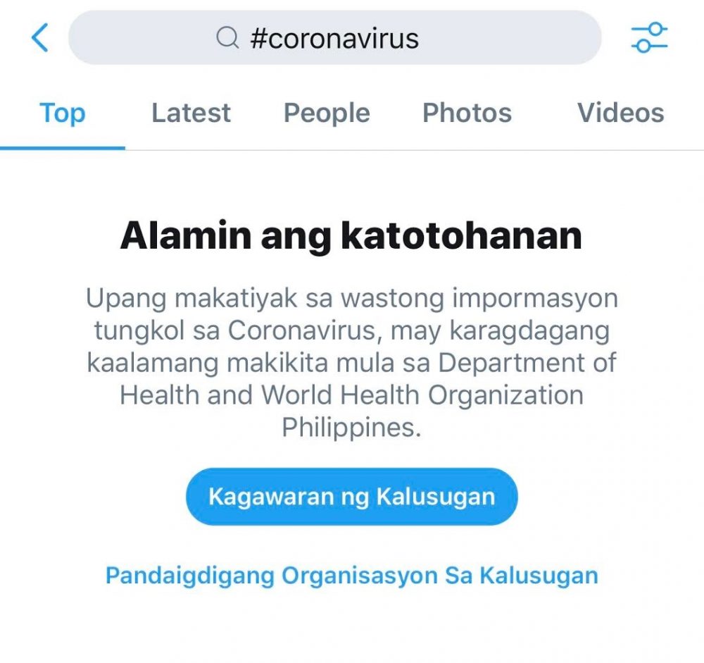 Helping the world find credible information about novel #coronavirus