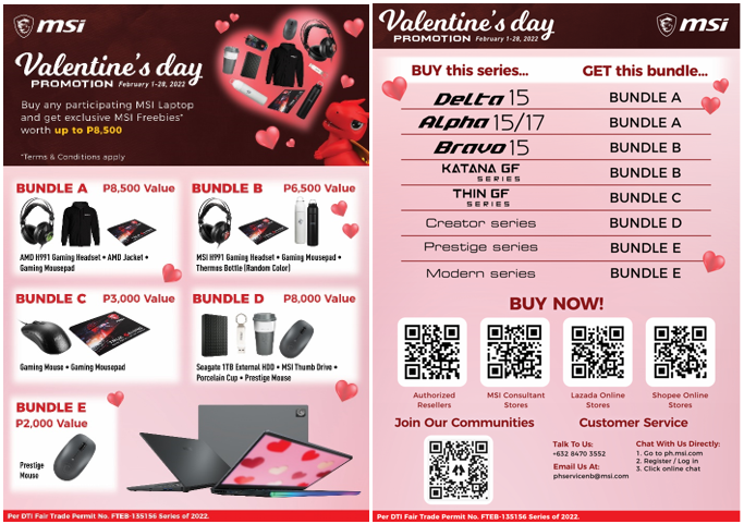 MSI shares the love this February with Valentines Bundle Giveaways 